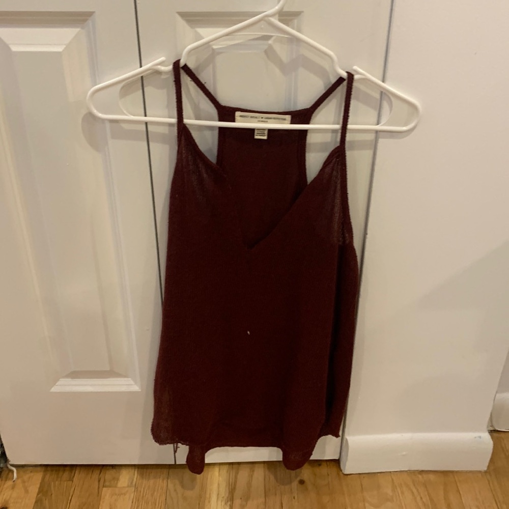 Dark red size small knit tank top